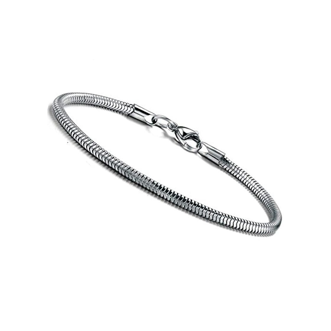 Producto Besteel 3 MM Acero Inoxidable Pulsera Serpiente Cadena para Mujeres Hombres Brazalete