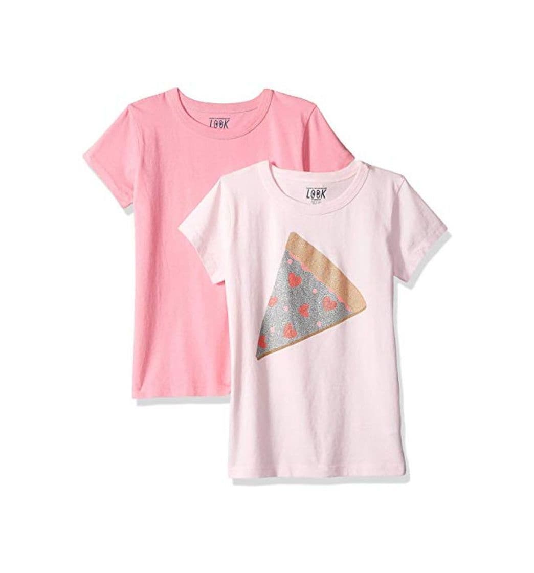 Product LOOK by Crewcuts - Camiseta de manga corta para niña, liso/estampado