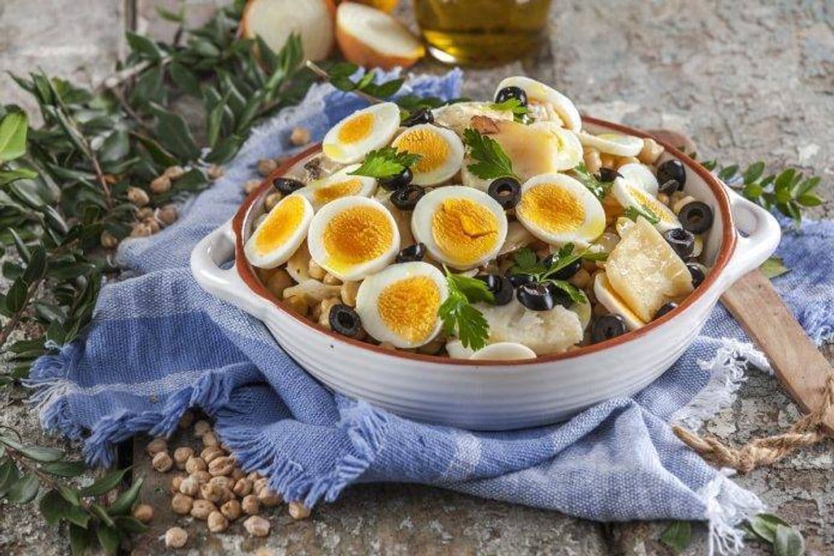 Fashion Salada fria de bacalhau com grão