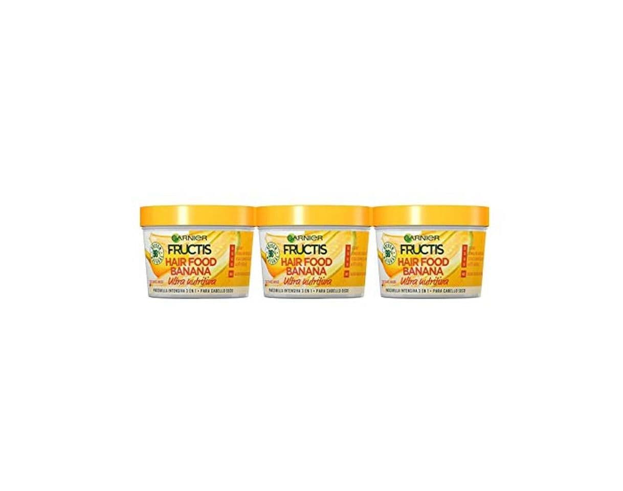 Belleza Garnier Fructis Hair Food Banana Mascarilla 3 en 1 - 3 Recipientes