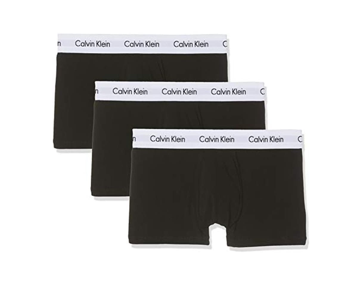 Fashion Calvin Klein Cotton Stretch Low Rise Trunk, Bóxers para Hombre, Negro