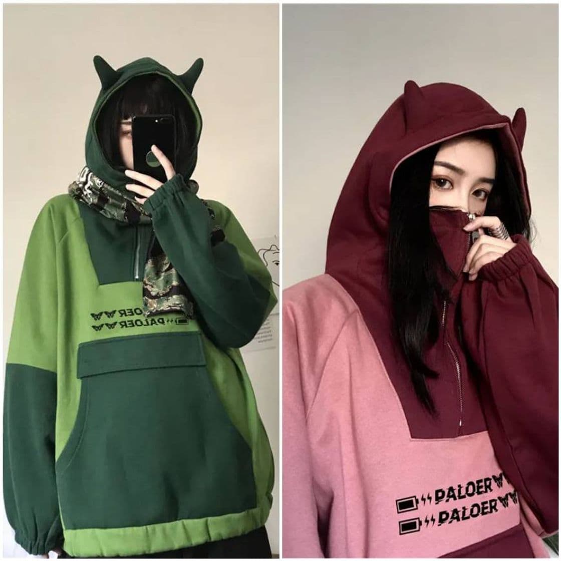 Product Giuliana Couple-Matching Color-Blocked Hoodie