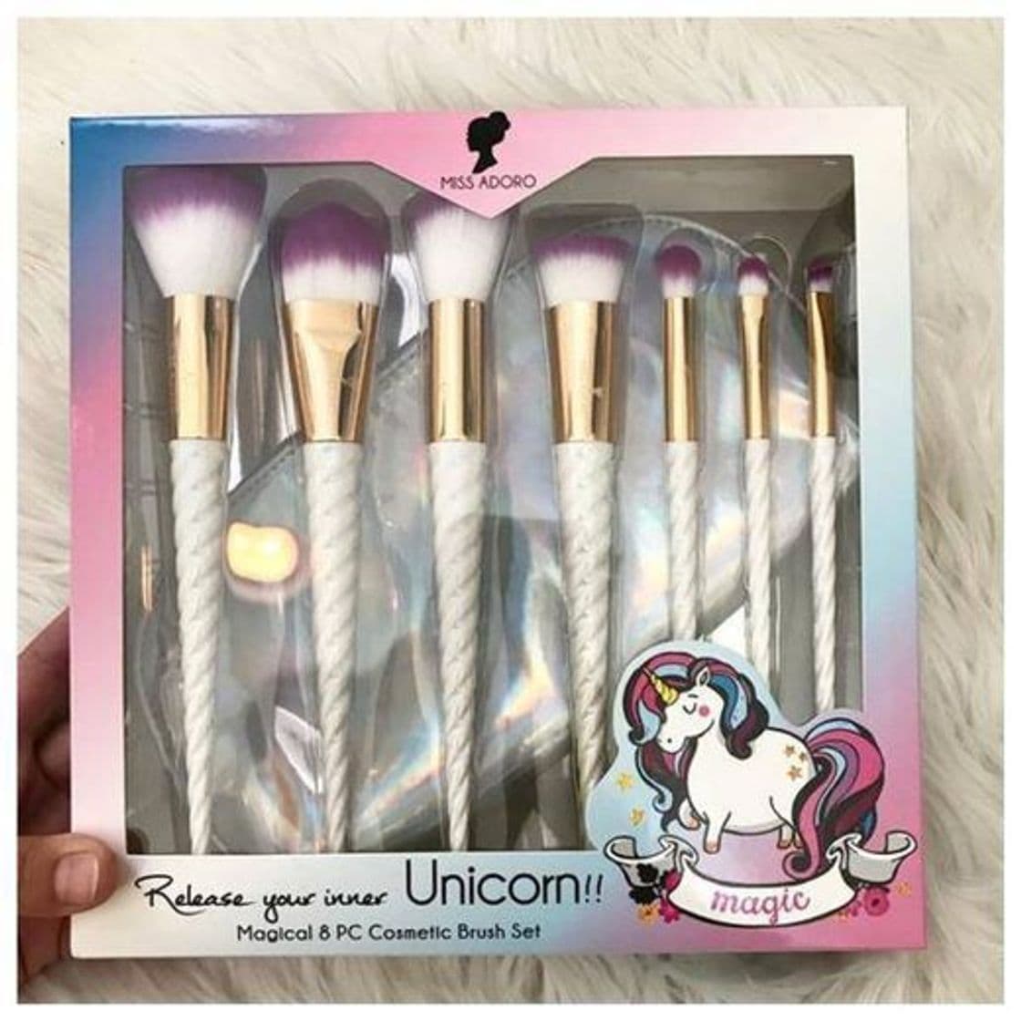 Producto Brochas Maquillaje 8 Piezas Unicornio Original Miss Adoro