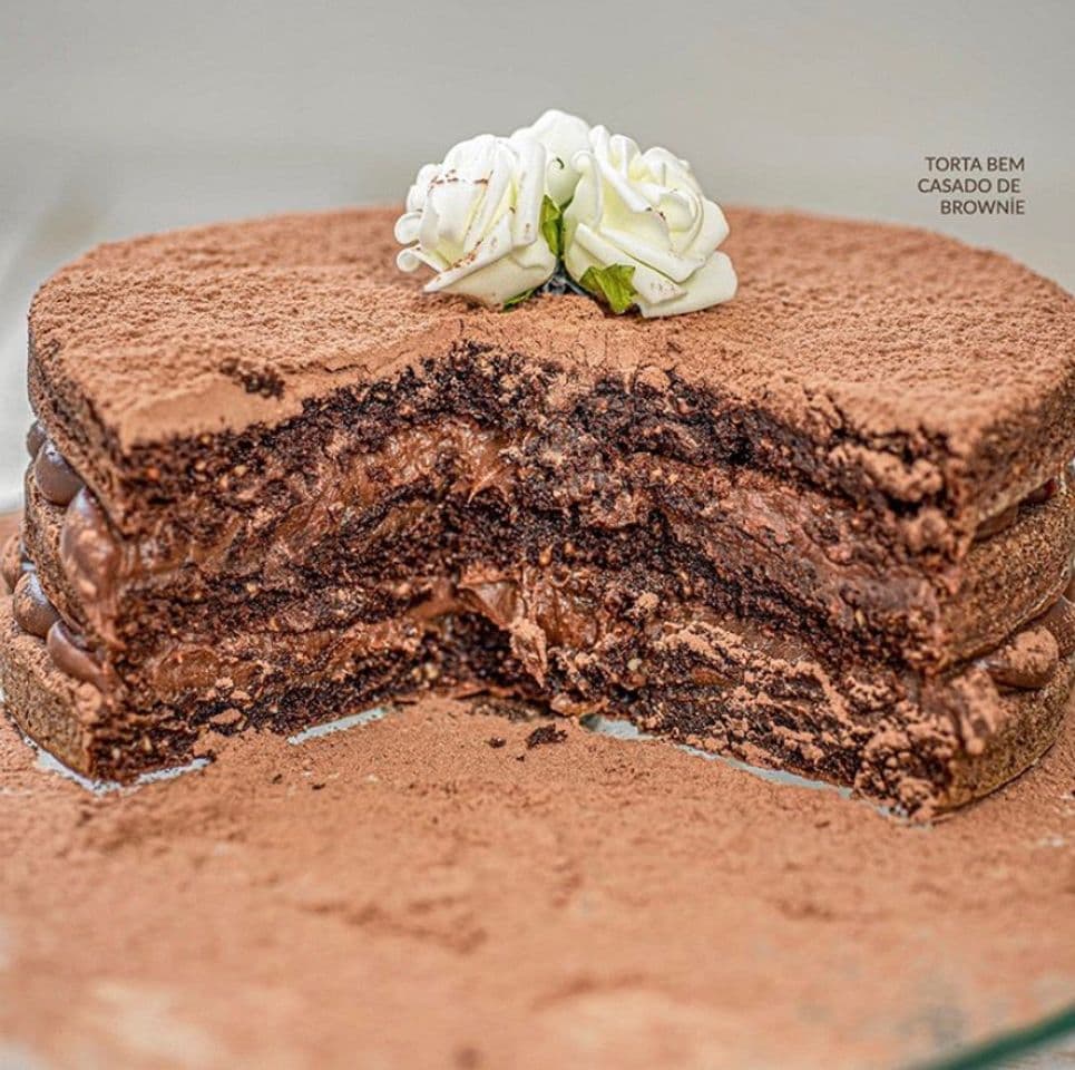 Moda Torta bem casado de brownie