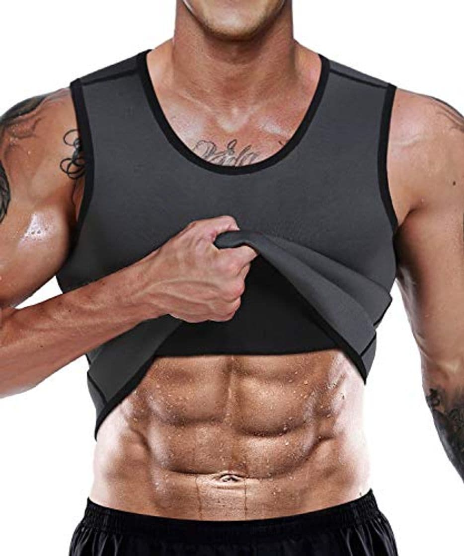 Product LaLaAreal Faja Reductora Adelgazante Hombre Camiseta Termica Sauna Neopreno para Deport Fiteness