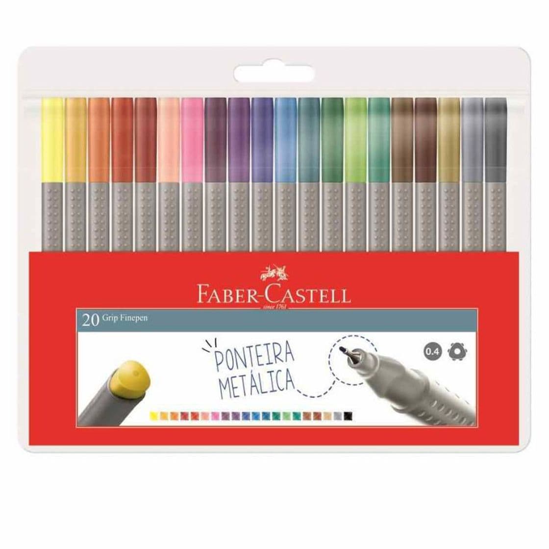 Fashion Caneta Hidrográfica Faber-Castell Grip Finepen 0.4 c/20 Core