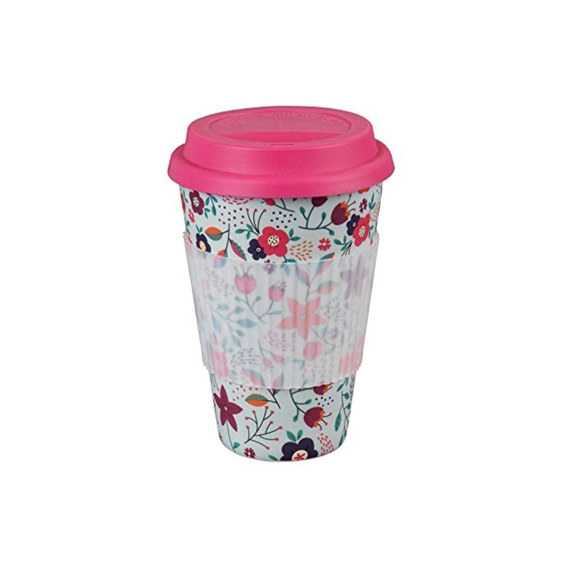 Home CAMBRIDGE CM04436 Taza de Viaje ecológica de bambú con Amapolas