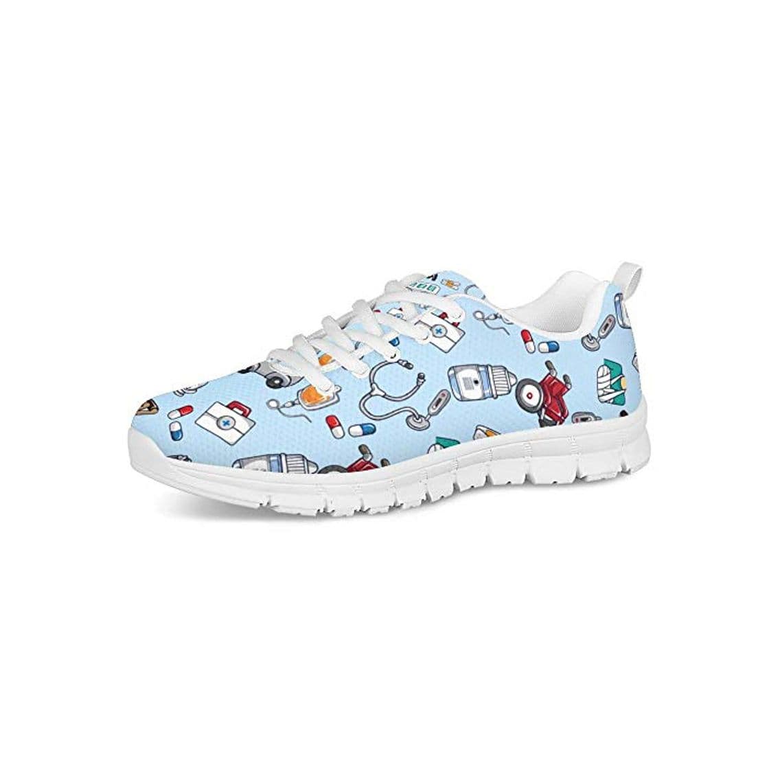 Product POLERO Sneaker Zapatillas de Deporte Nurse Bear Botiquín para Dama Mujer con Cordones 39 Talla Europea