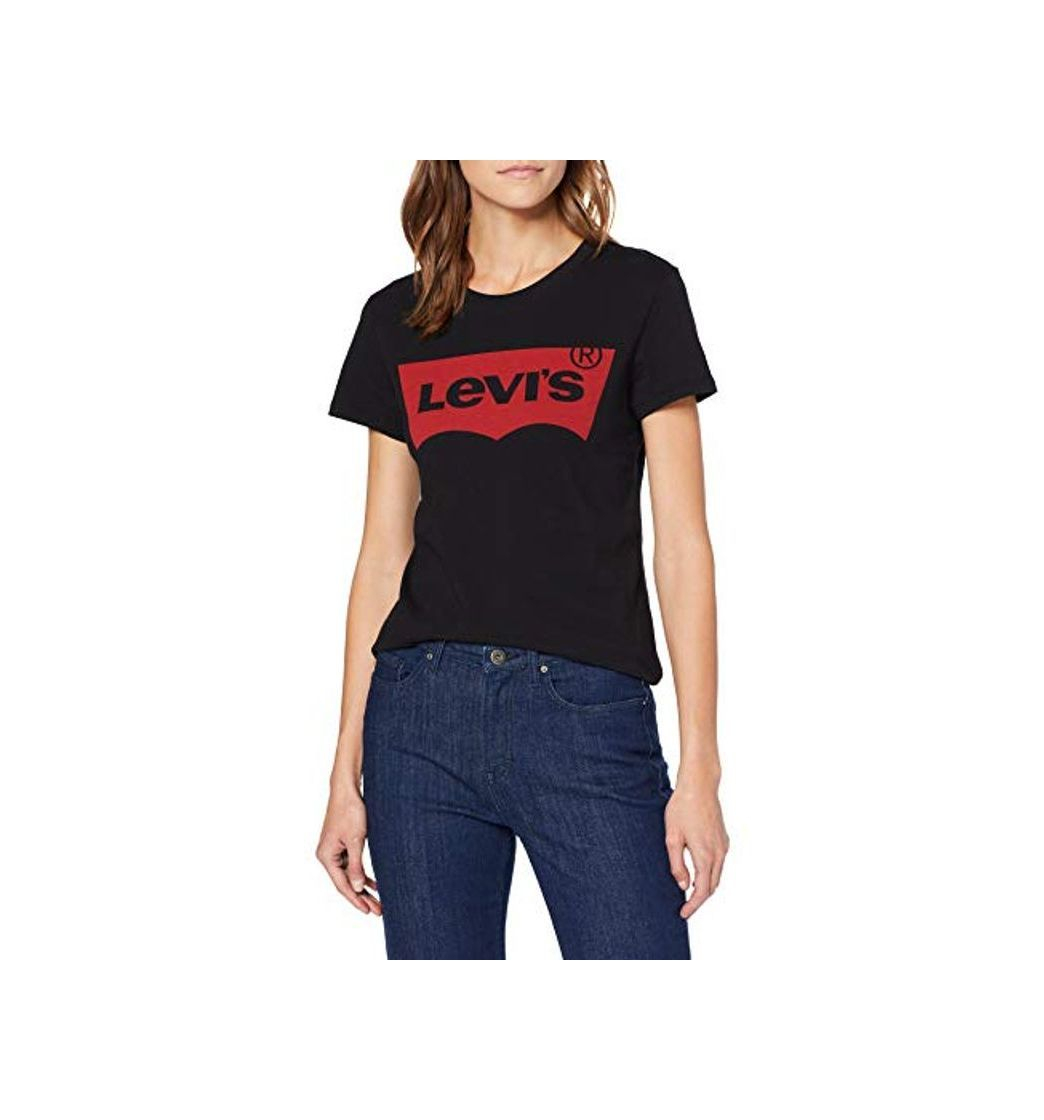 Fashion Levi's The Perfect Tee, Camiseta para Mujer, Negro