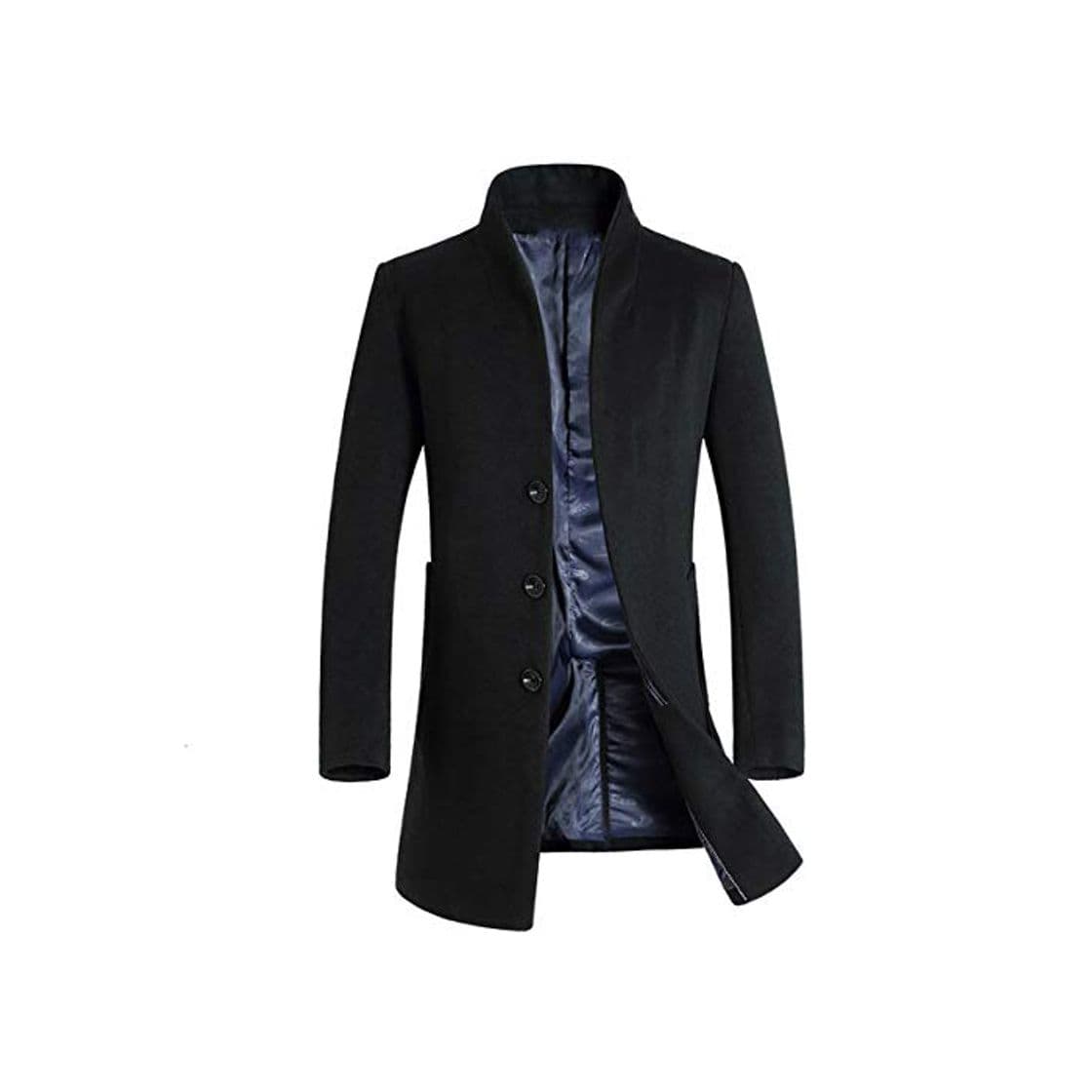 Product Abrigo de Trinchera para Hombre Abrigo Largo de Lana de Corte Slim Chaqueta de Abrigo de Cachemira Abrigos Abrigo de Invierno Abrigo cálido