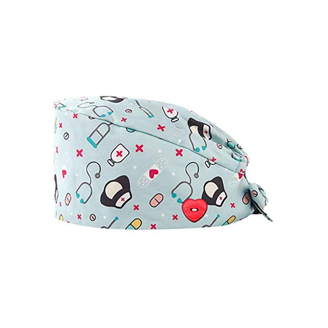 Producto riou Gorro Quirúrgico Flor Corbata Algodón Gorro de Cirugía Ajustable Médico Enfermera Gorro Quirofano Reutilizable para Pelo Largo Corto Gorro de Trabajo