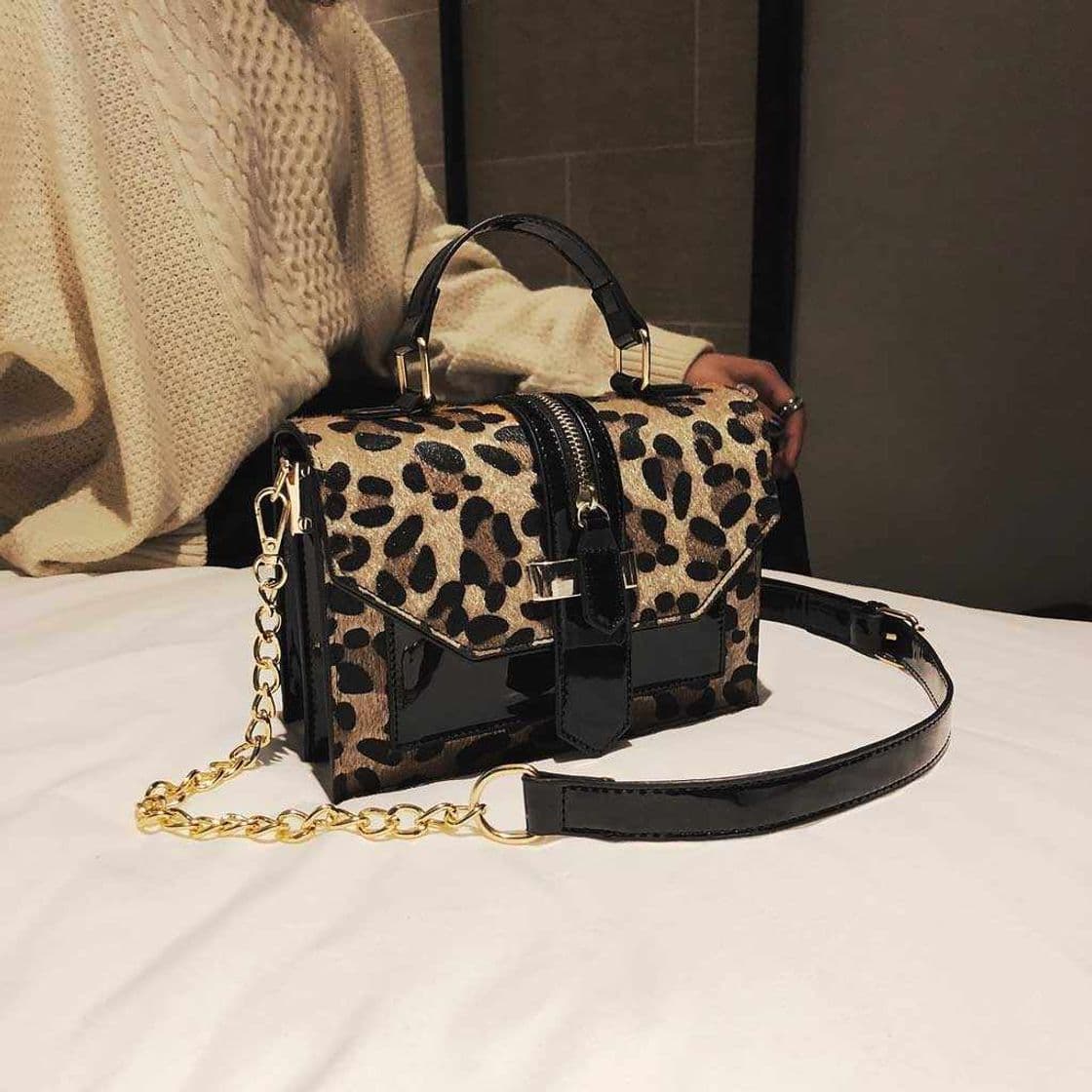 Producto Bolsos de Mujer Estuche de Leopardo con Forma de Cubo Bolso de