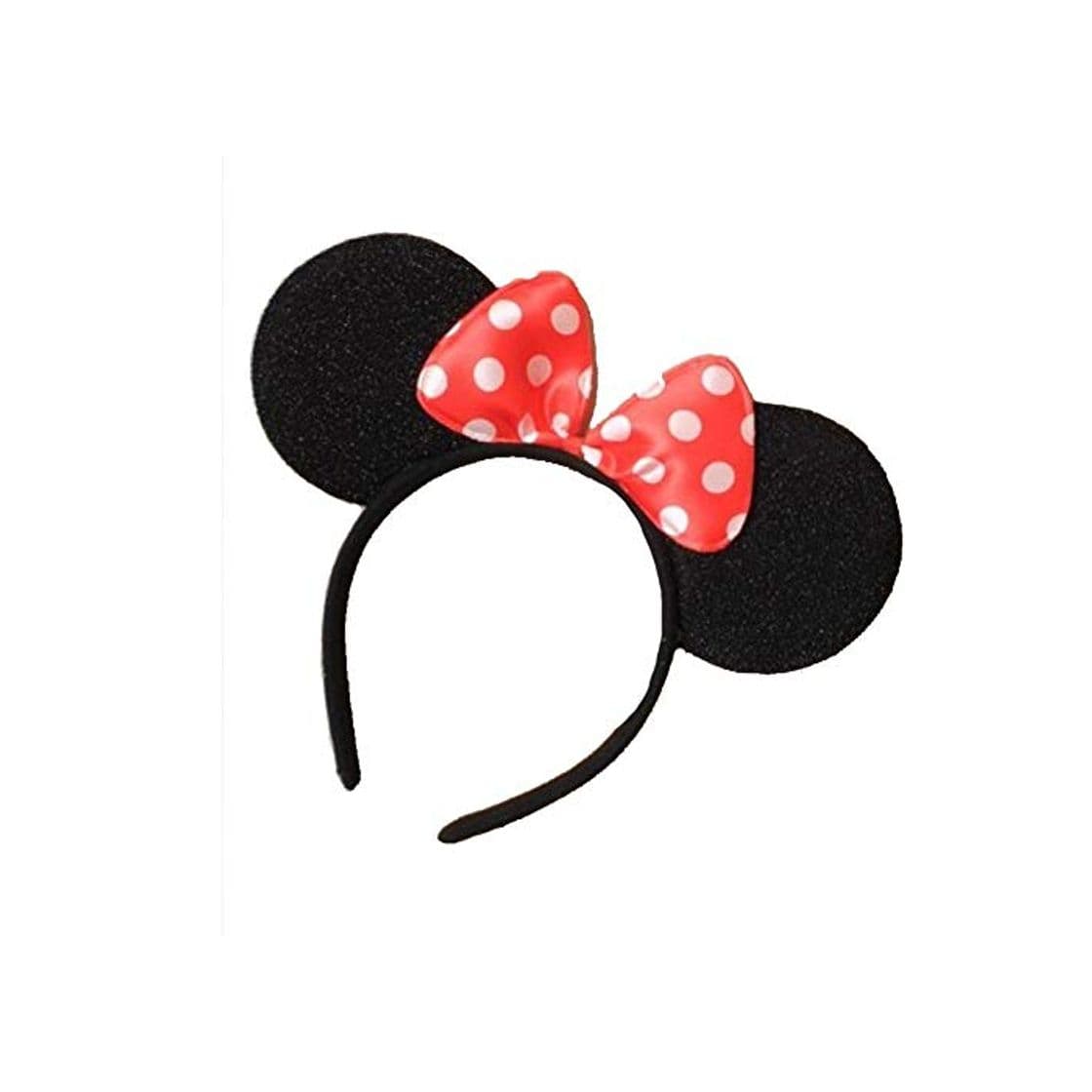 Producto Black Minnie Mouse Ears on Alice Band with Red and White Spotted