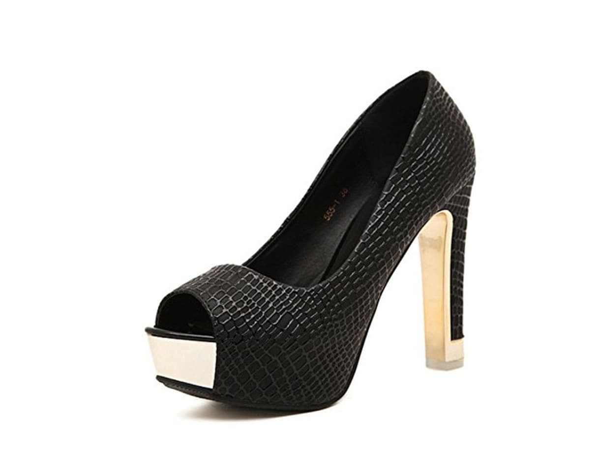 Producto YOGLY Zapatos de Tacón Alto de Mujer Peep Toe Sandalias Sexy para