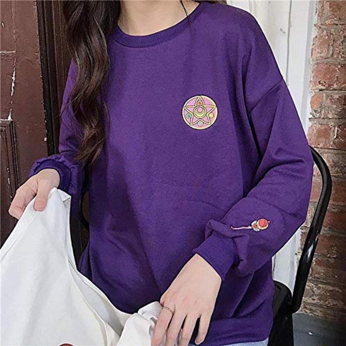 Product MU-PPX Sudadera Otoño Invierno Niñas Sailor Moon   Cat Bordado Sudaderas con Capucha Mujeres