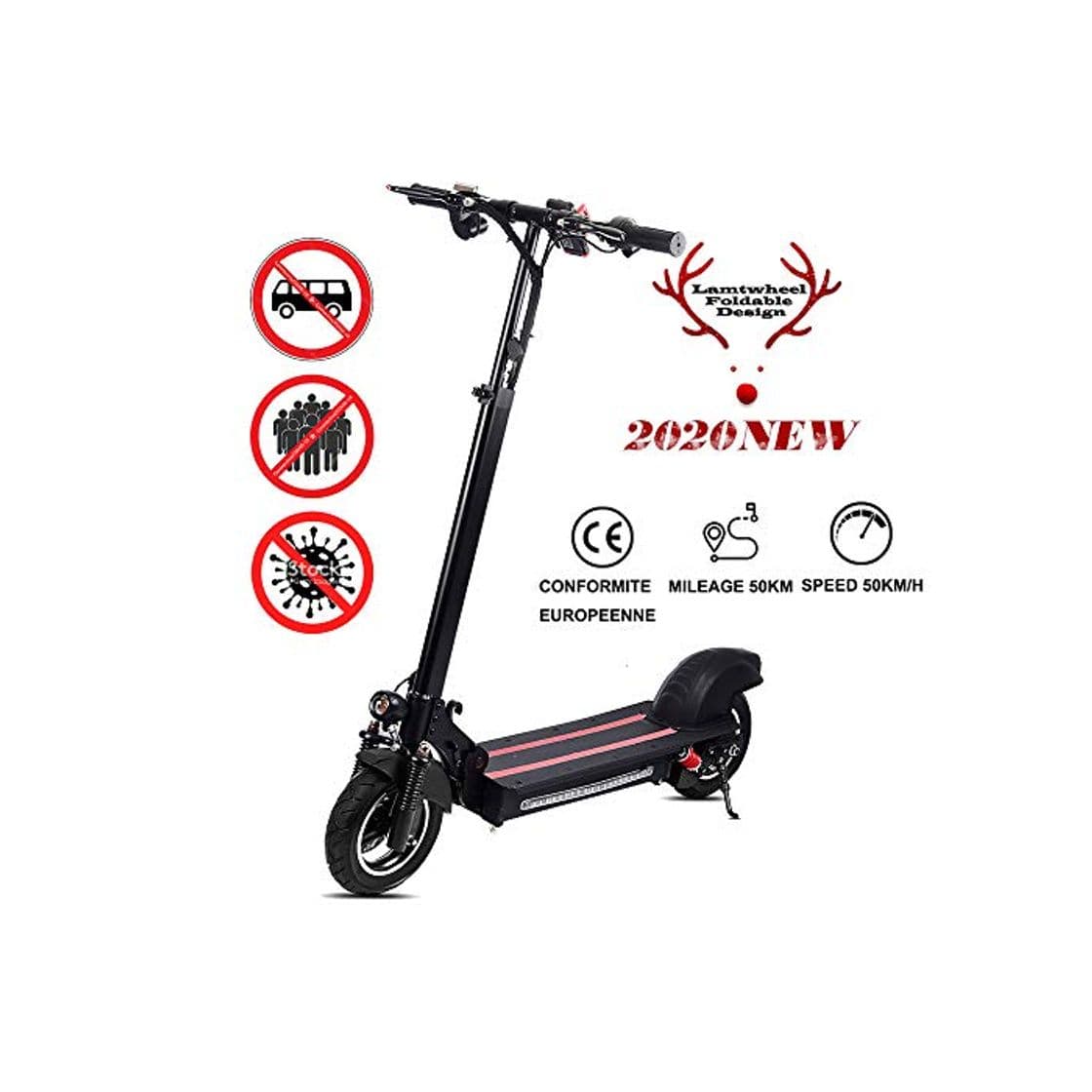 Producto Lamtwheel Scooter Eléctrico Motor De 1200 Vatios - Rango De 40-50 Km/Hy