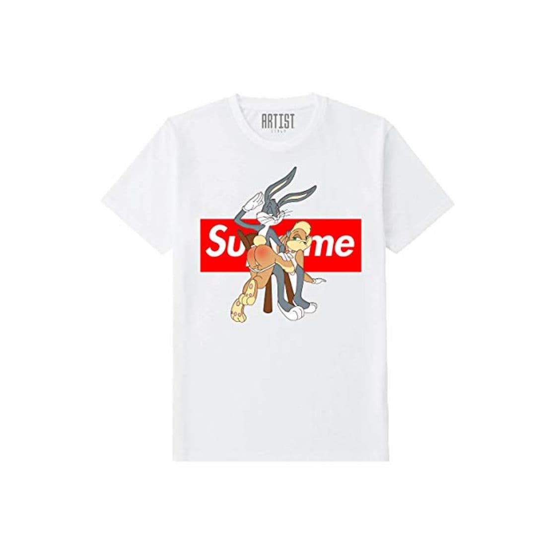 Producto Artist – Camiseta Supreme Logo Bugs Bunny Lola – Camiseta de algodón