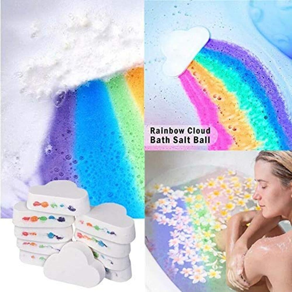 Product Fishyu Arco Iris Cloud Bath Sal Exfoliante Hidratante Bubble Bomb Pelota Cleaning Body Piel