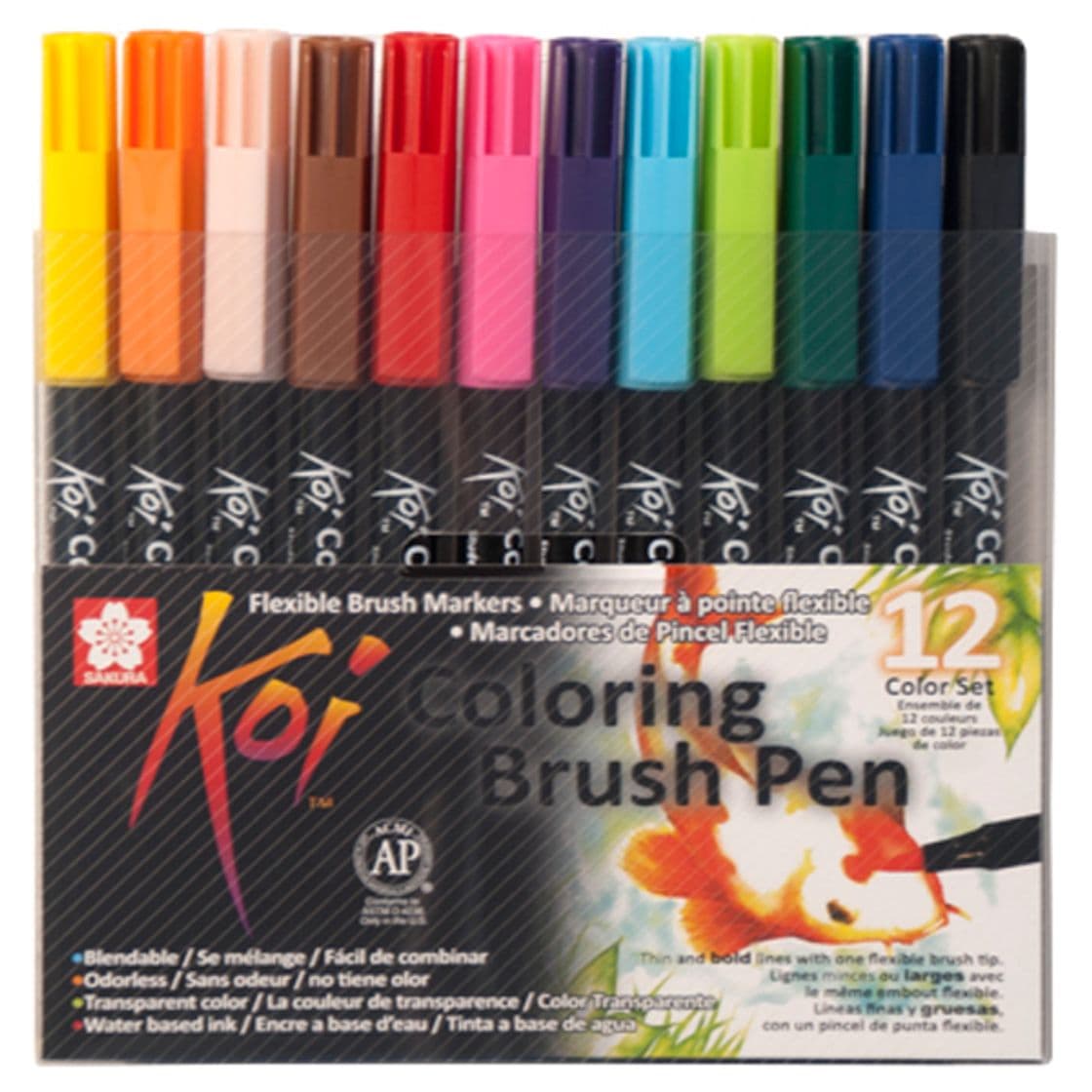 Product SET DE 12 ROTULADORES SAKURA KOI COLORING BRUSH PEN