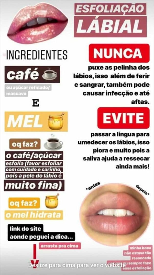 Moda Esfoliação labial 👄 