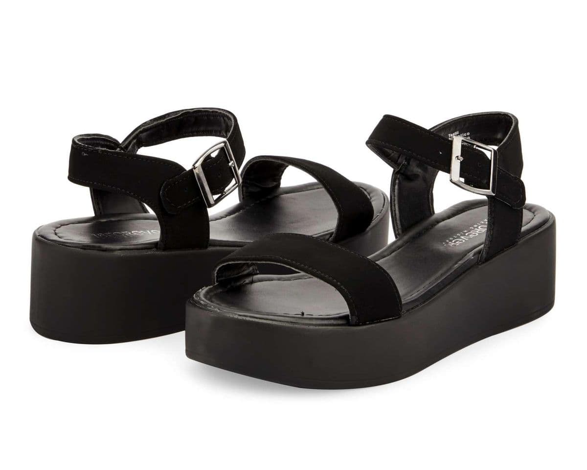 Moda Sandalias marca 18 Forever color Negro para Mujer 8144632 ...