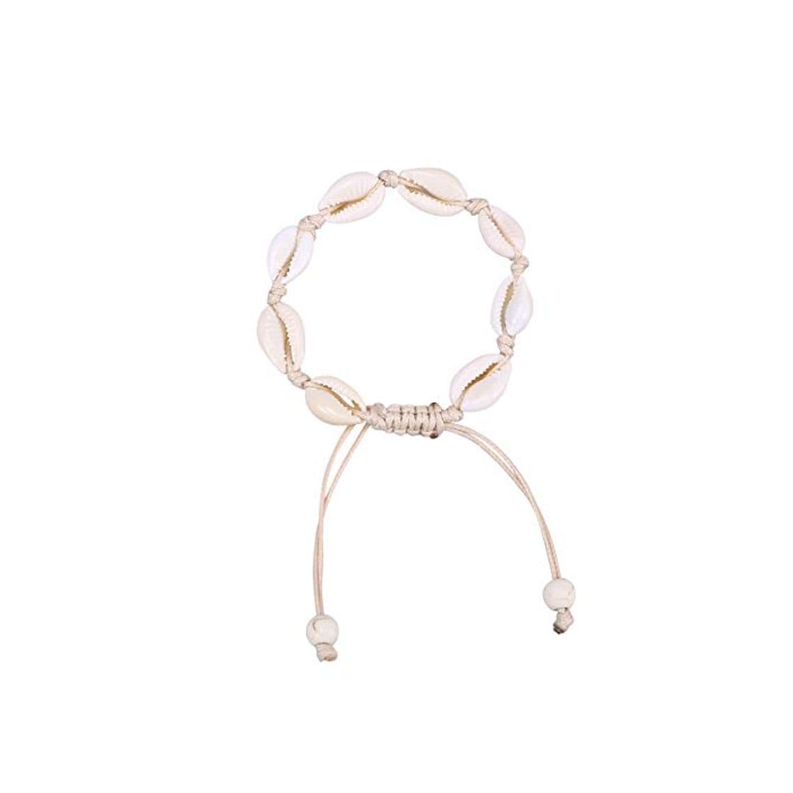 Product Amosfun Concha Natural Hawaiana Pulsera de Cuentas Bricolaje Pulsera Tejida Seashell encantos Colgante cumpleaños Fiesta de Verano favorece Regalos para niñas Mujeres