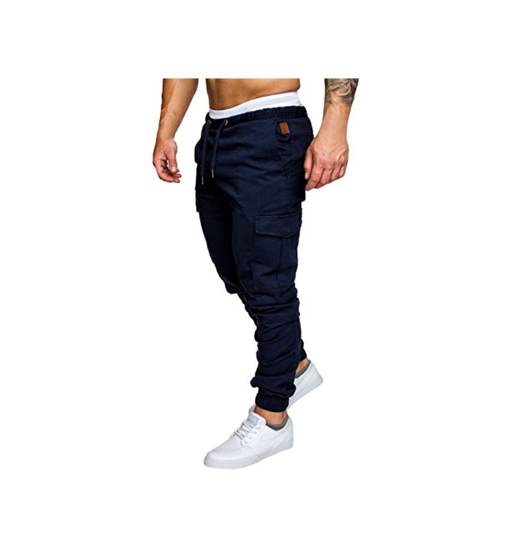 Product FGFD Pantalones de Hombre Jogger Deportivos Pantalón Cargo Casuales Chino de Algodón