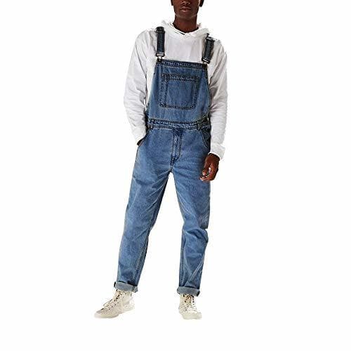 Place Petos para Hombre Vaquero para Trabajos Denim pantalón Casual con Bolsillos Mono