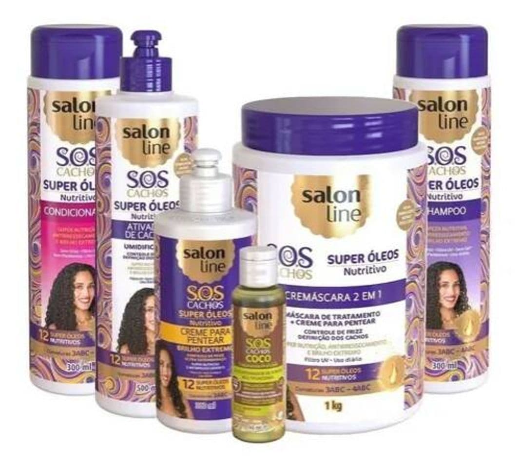 Moda Salon Line S.o.s Cachos Super Óleos Nutritivo 06 Itens 

