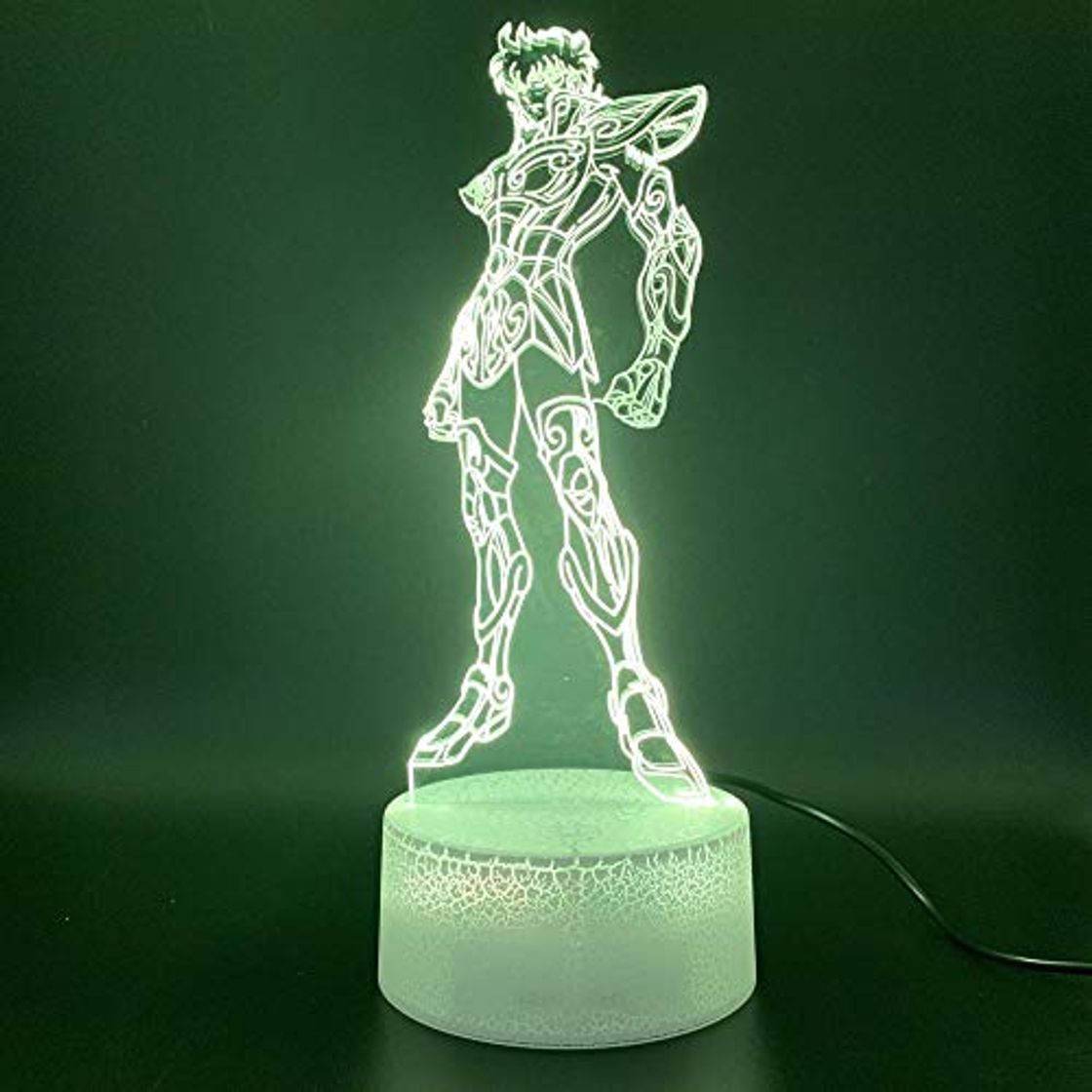 Product Night Light 3D Night Light Illusion Light Colorful Touch Creative Usb Lámpara de noche Anime Saint Seiya Decoración del hogar Regalo de vacaciones