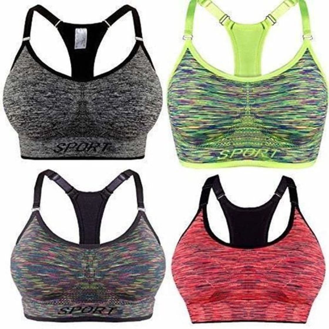 Product Libella Pack de 4 Donne Reggisegno Push Up Bustier Sostegno Forte Imbottito