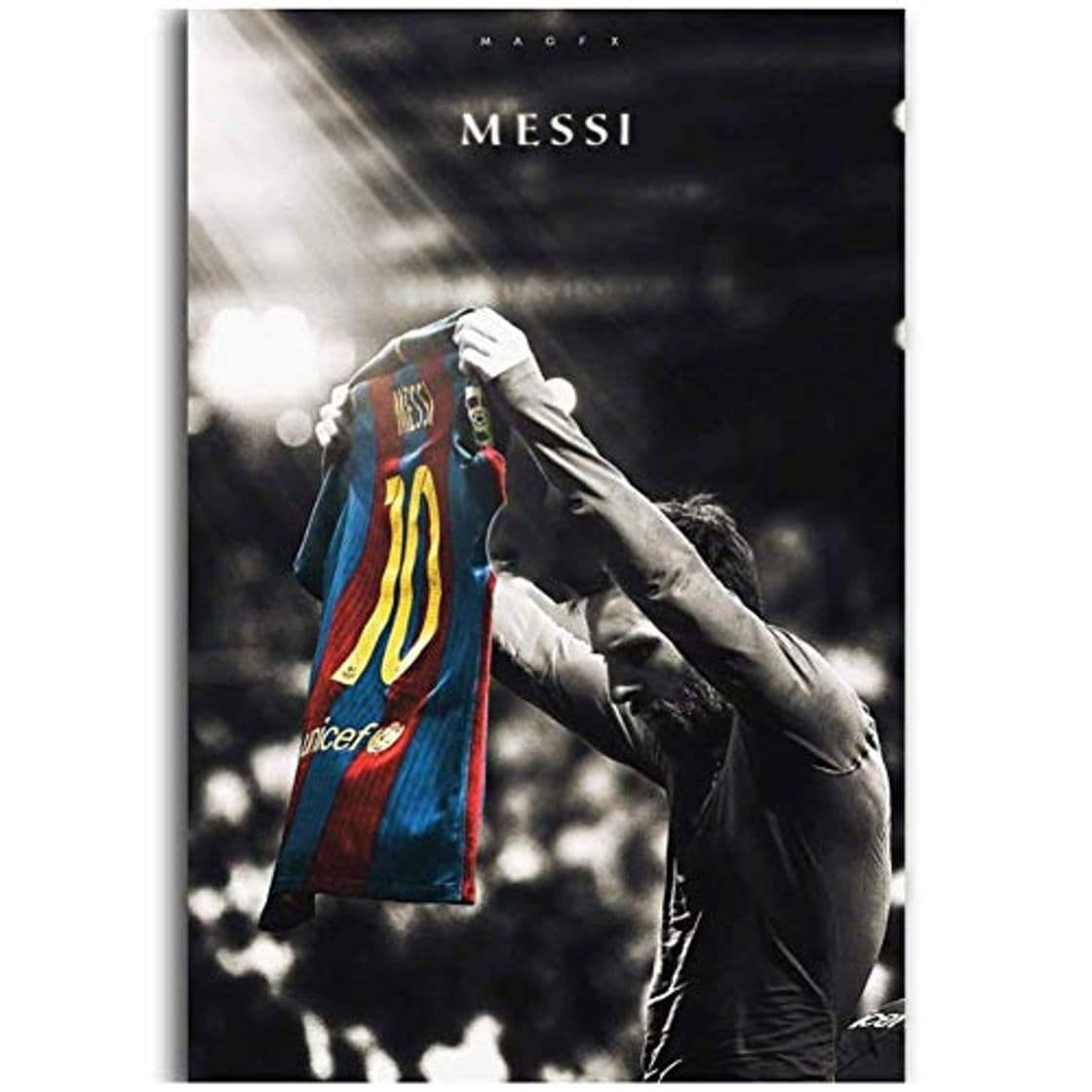 Product Lionel Messi Fútbol Fútbol Super Clásico Tela de seda Cartel de la