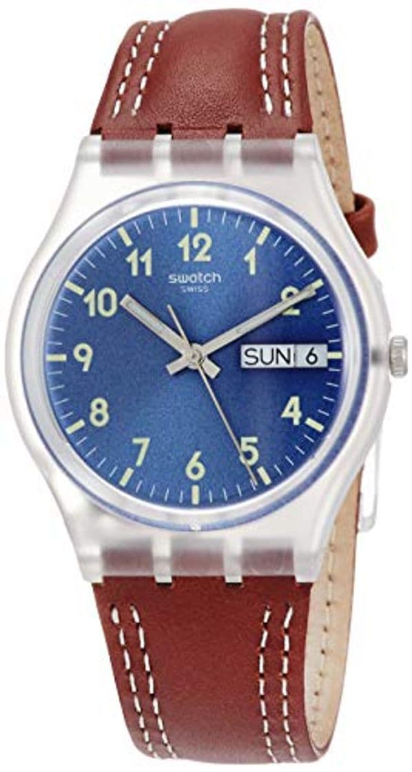 Product Swatch Reloj Analogico para Hombre de Cuarzo con Correa en Cuero GE709