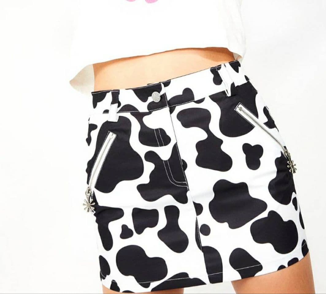 Fashion Cow Print Mini Skirt