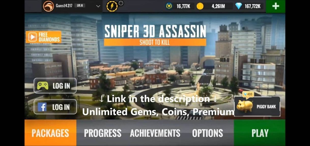 Moda Hack sniper 3D lo último juego crakeado 