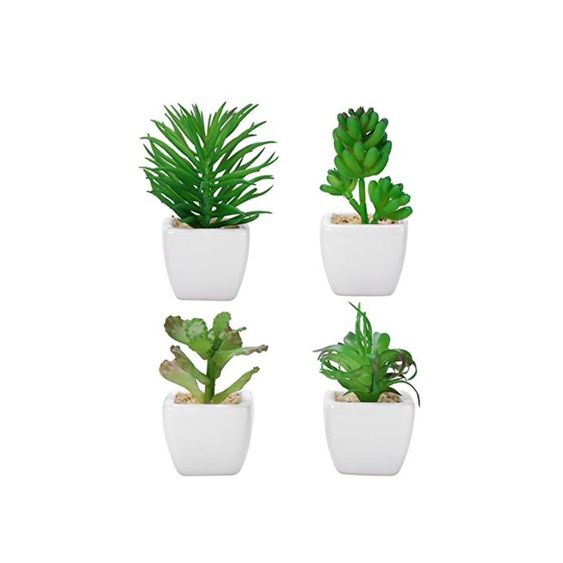 Home WINOMO 4pcs falsas plantas de simulación falsa suculentas artificialmente suculentas artificiales con