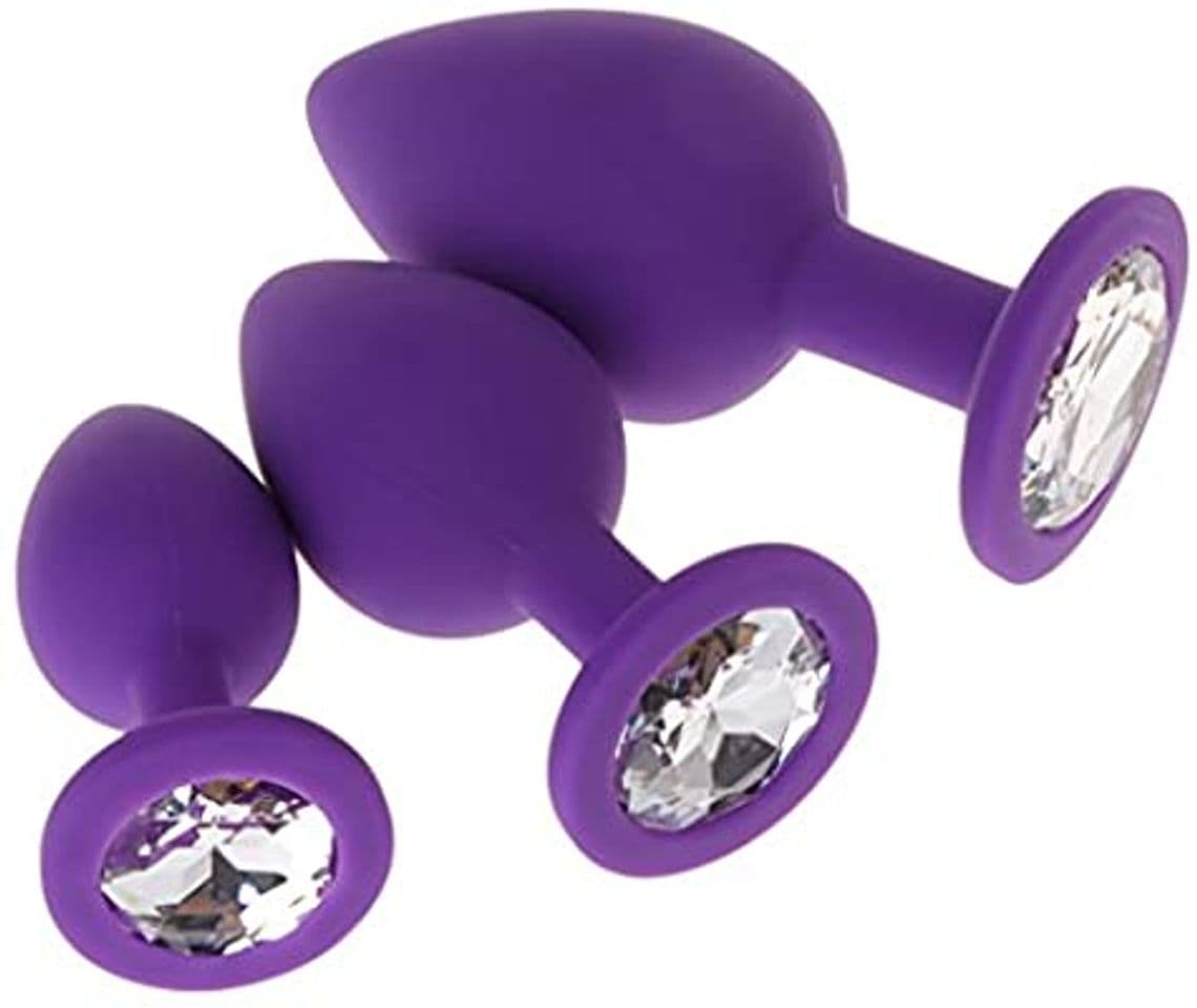 Product Cansenty 3 piezas de silicona Amal Plug Toy morado