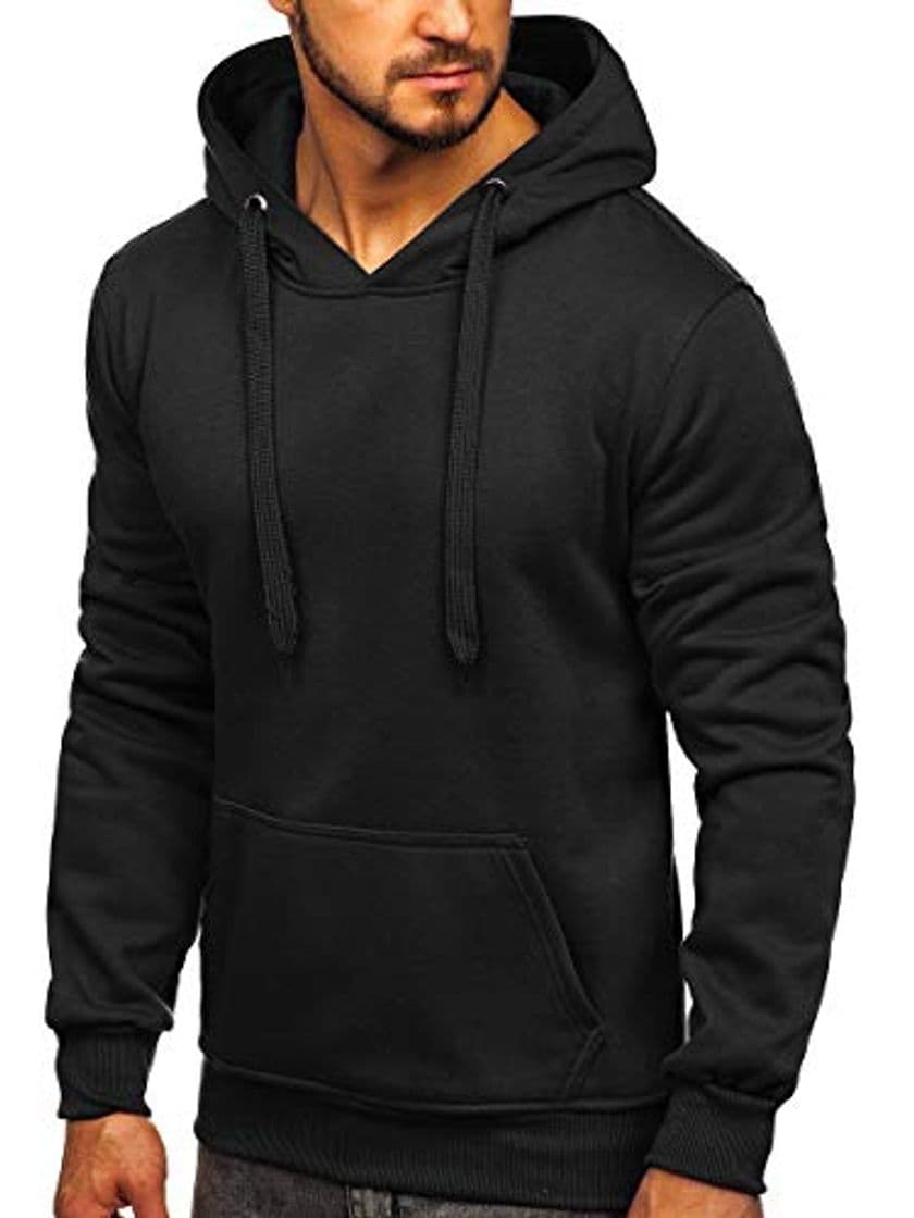 Product BOLF Hombre Sudadera Básica Unicolor Hoodie con Capucha J