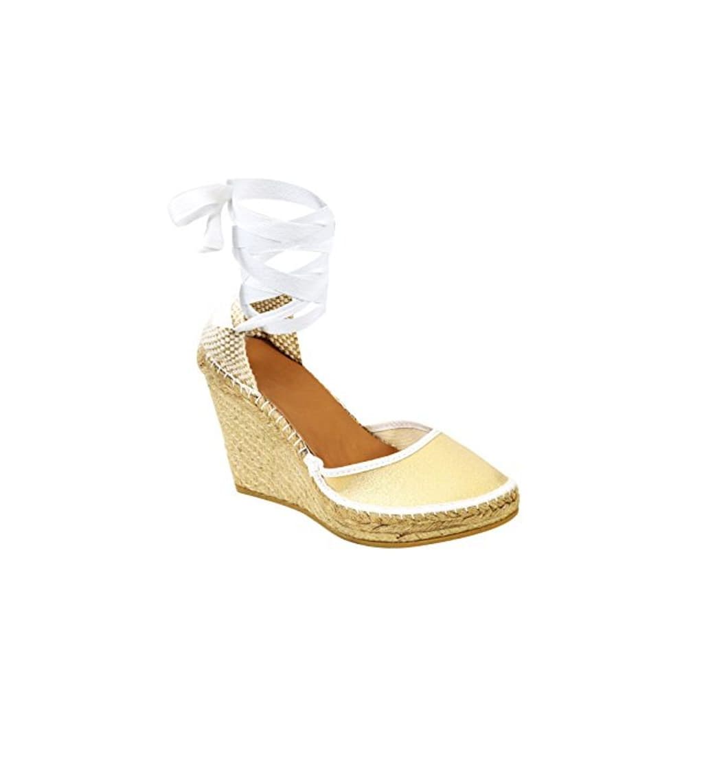 Product Espadrilles Compensées Val d'Azur Vanessa Ouro Doré - Couleurs - BEIGE