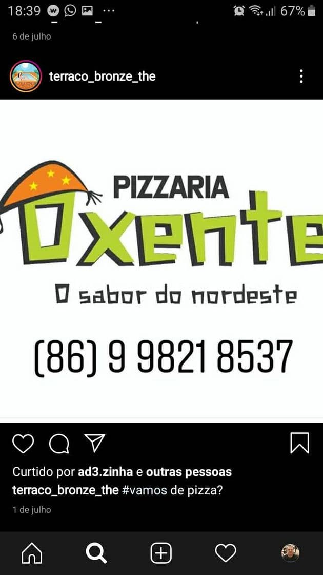 Fashion Pizzaria  Oxente