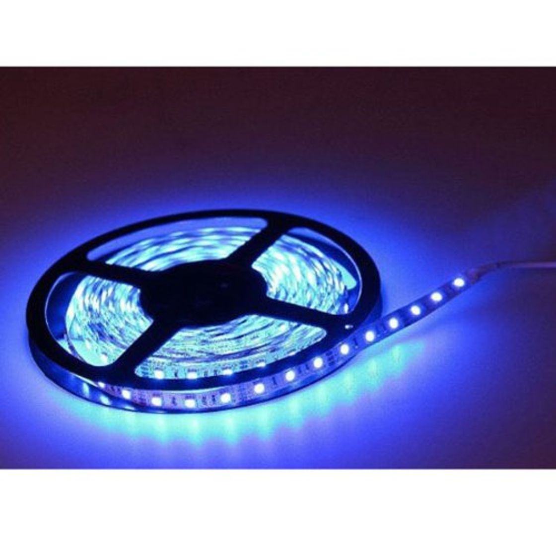 Producto Générique 5 m SMD 5050 no Resistente al Agua 150 LED Tira Azul Claro 12 V