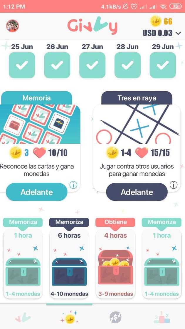 App Givvy App. Dinero jugando