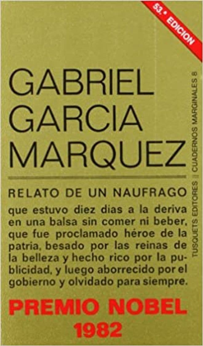 Libro Relato De Un Naufrago