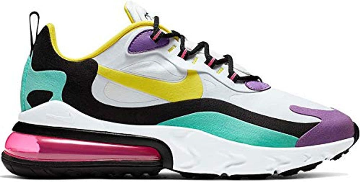 Moda Nike Air Max 270 React Geometric Abstract AO4971-101 White Dynamic Yellow Black