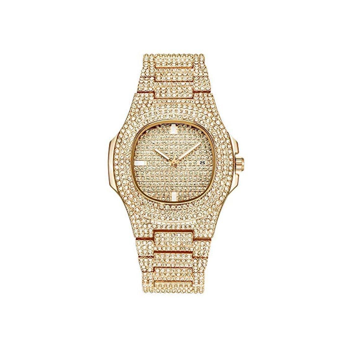 Fashion cilyberya Reloj Iced out Hip Hop para Hombres