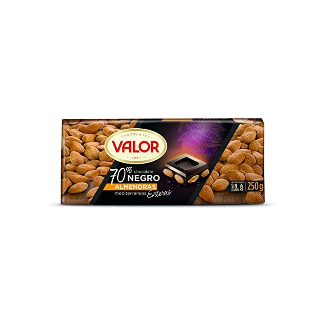 Product Valor Chocolate Negro Con Almendras