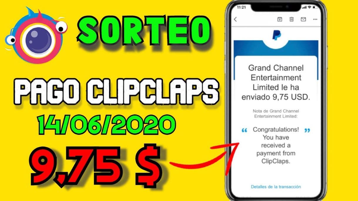 Fashion PAGO CLIPCLAPS 💲💵 SORTEO DE 5💲🤑Comprobante de pago 14!!