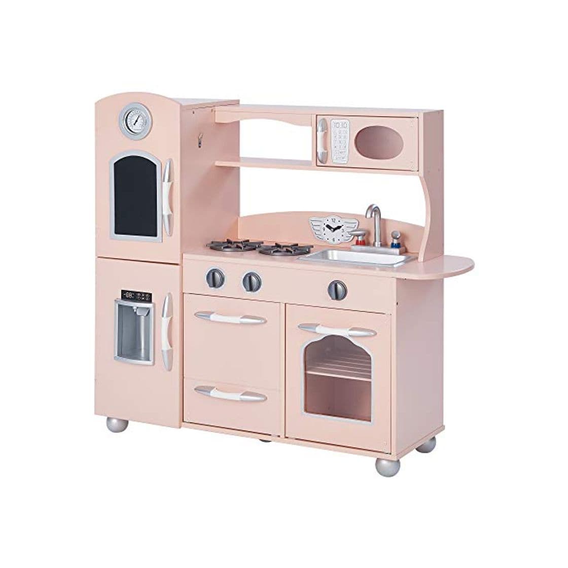 Product Cocina de juguete grande de madera rosa de Teamson Kids TD