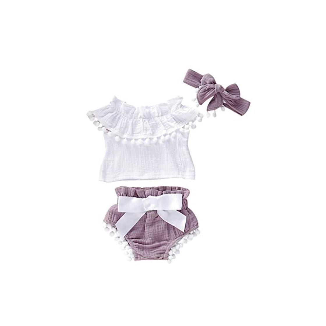 Product Fossen Verano Ropa Bebe Niña Monos de Volantes con Borla