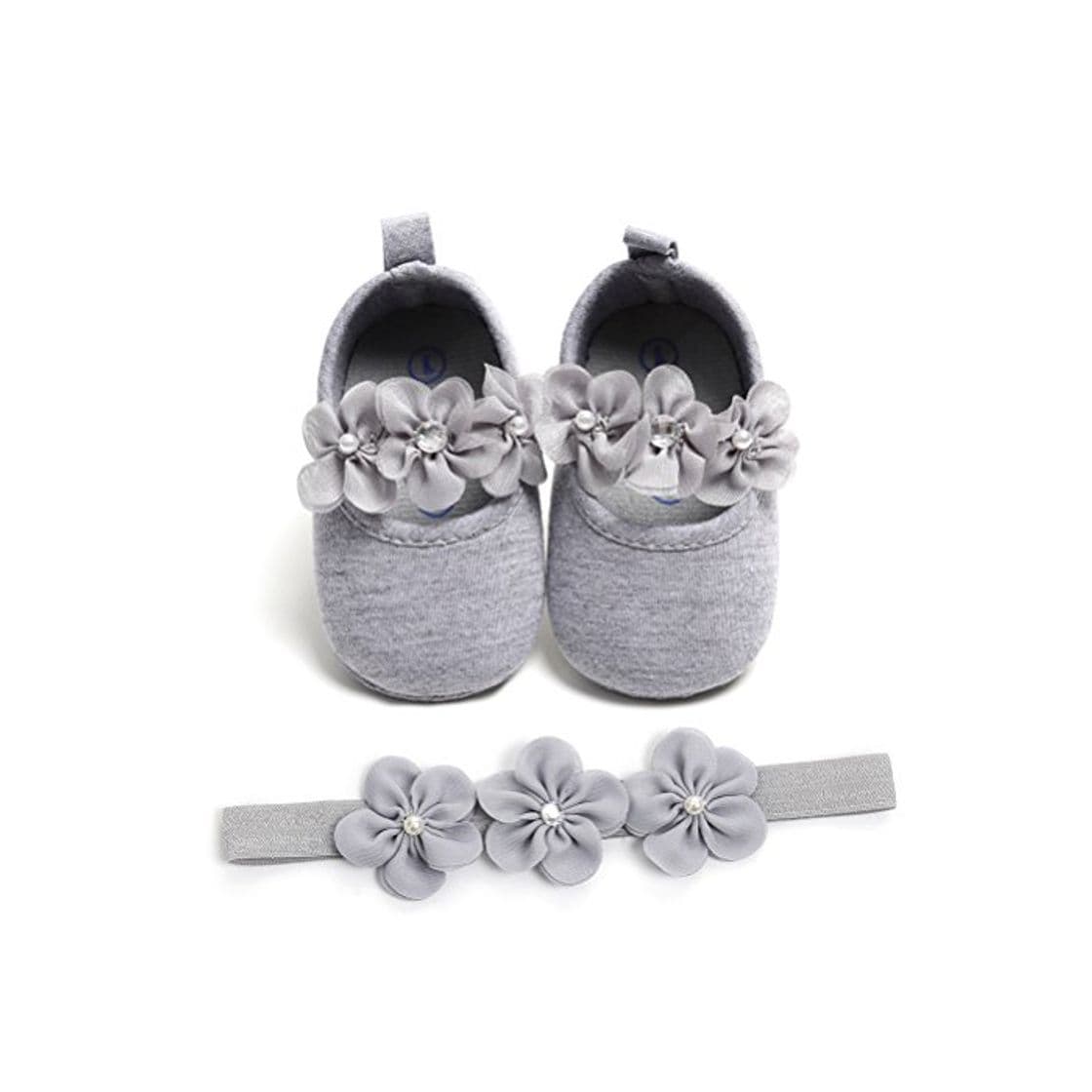 Product Zapatos de Niña con Diadema Regalo Set Bautizo Lovely Algodón Flor Suave